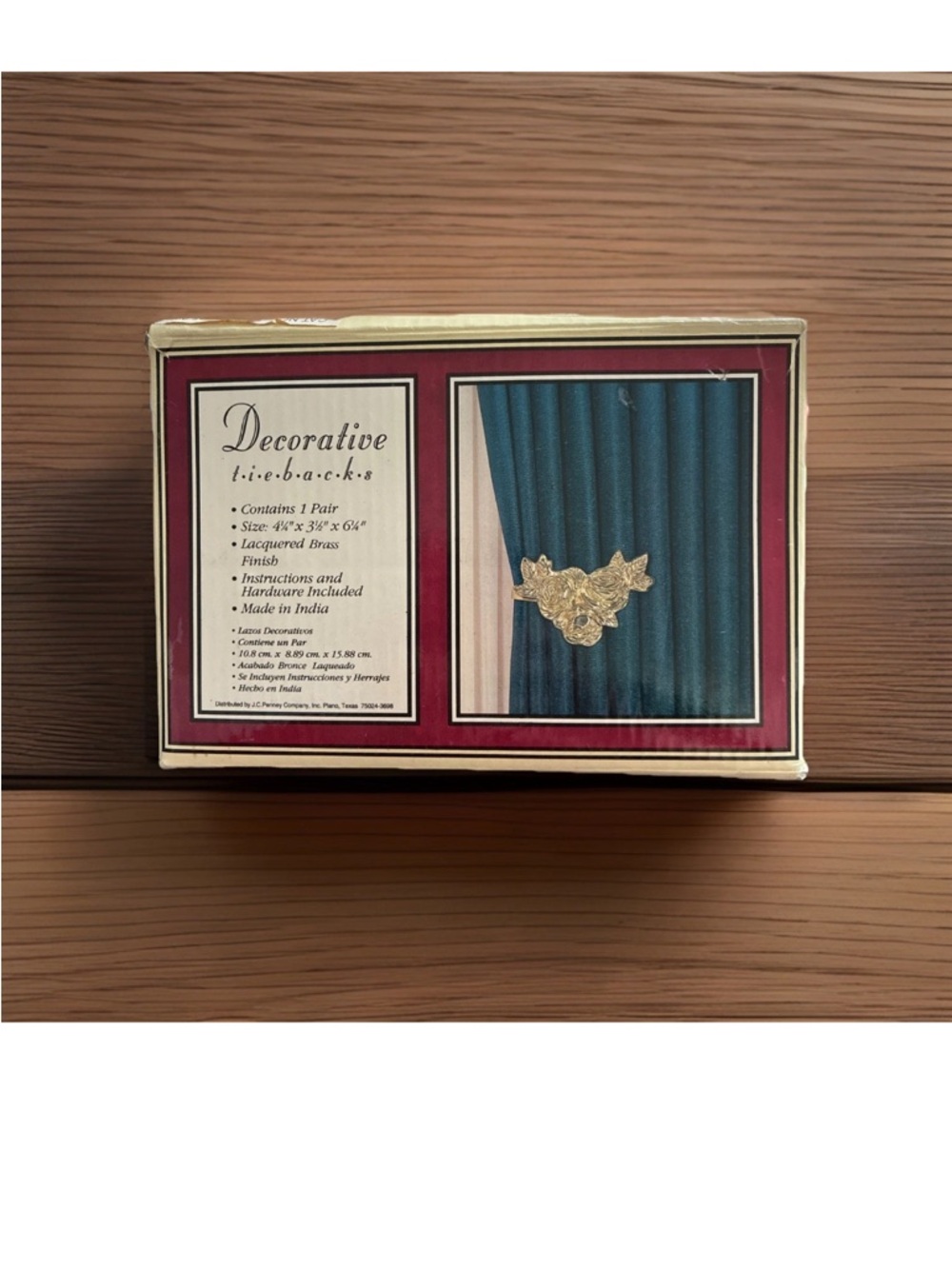 Decorative Tie-Backs in Gold and Teal - Home Accents